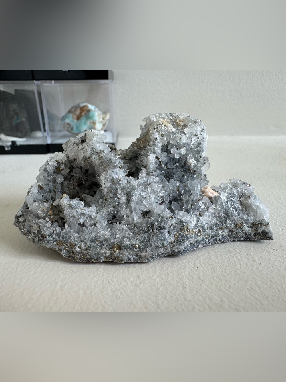 Crystal with pyrite and sphalerite
